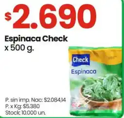 Changomas Check espinaca oferta