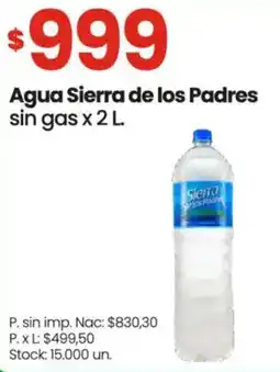 Changomas Sierra de los padres agua sin gas oferta