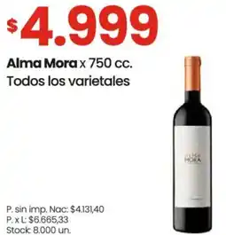 Changomas Alma mora todos los varietales oferta