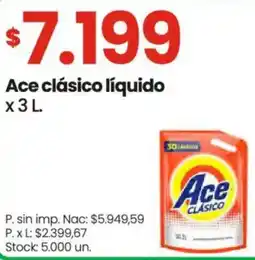 Changomas Ace clásico líquido oferta