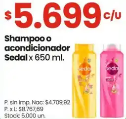 Changomas Sedal shampoo o acondicionador oferta