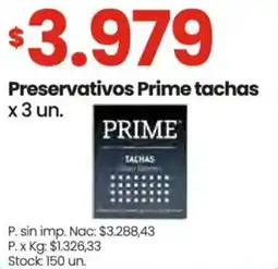 Changomas Prime preservativos tachas oferta
