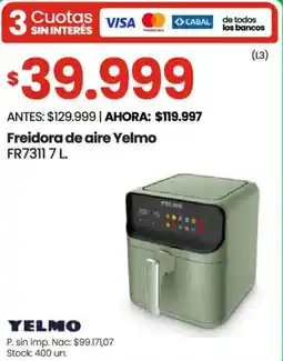 Changomas Yelmo freidora de aire oferta