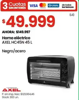 Changomas Axel horno eléctrico oferta