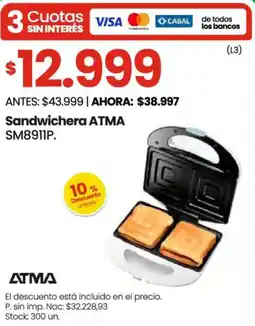 Changomas Atma sandwichera oferta