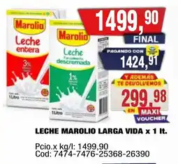 Maxiconsumo Marolio leche larga vida oferta