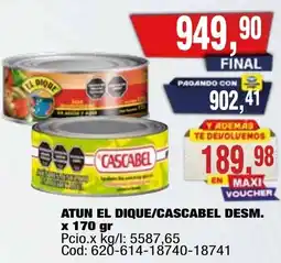 Maxiconsumo El dique/cascabel desm. atun oferta