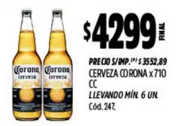 Supermercados Yaguar Corona cerveza oferta