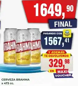 Maxiconsumo Brahma cerveza oferta