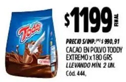 Supermercados Yaguar Toddy cacao en polvo extremo oferta