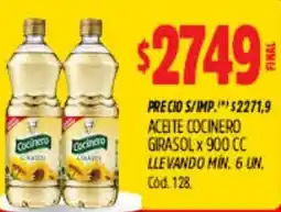 Supermercados Yaguar Cocinero aceite girasol oferta