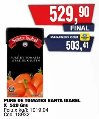Maxiconsumo Santa isabel pure de tomates oferta