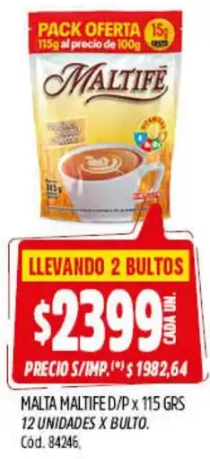 Supermercados Yaguar Malta maltife d/p oferta
