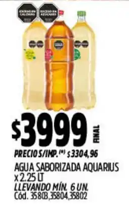 Supermercados Yaguar Saborizada agua aquarius oferta