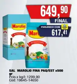 Maxiconsumo Marolio sal fina paq/est oferta