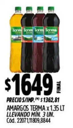 Supermercados Yaguar Terma amargos oferta