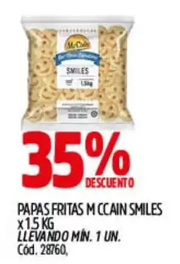 Supermercados Yaguar Mccain papas fritas smiles oferta