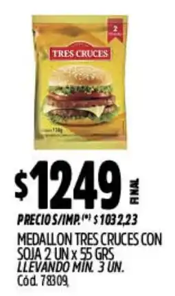 Supermercados Yaguar Tres cruces medallon con soja oferta