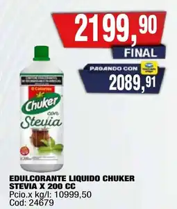 Maxiconsumo Chuker stevia edulcorante liquido oferta