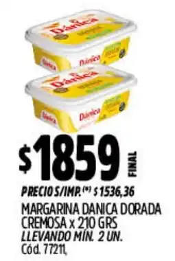 Supermercados Yaguar Dánica margarina dorada cremosa oferta