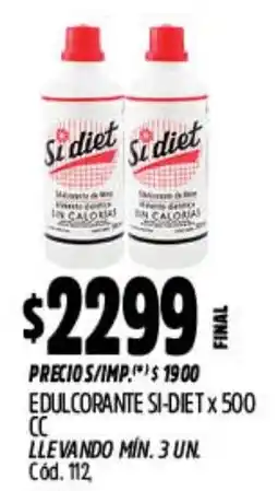 Supermercados Yaguar Si-diet edulcorante oferta