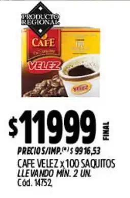 Supermercados Yaguar Velez café oferta
