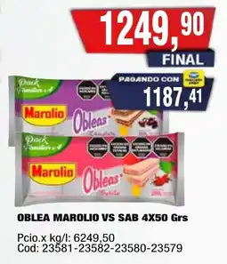 Maxiconsumo Marolio oblea vs sab oferta