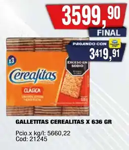 Maxiconsumo Cerealitas galletitas oferta