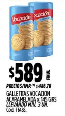 Supermercados Yaguar Vocación galletitas acaramelada oferta