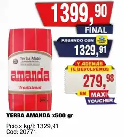 Maxiconsumo Amanda yerba oferta
