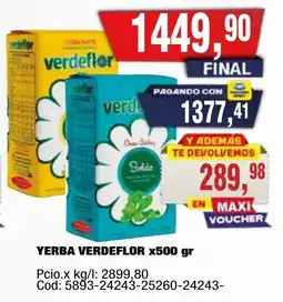 Maxiconsumo Verdeflor yerba oferta