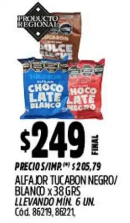 Supermercados Yaguar Alfajor tucabon negro/ blanco oferta