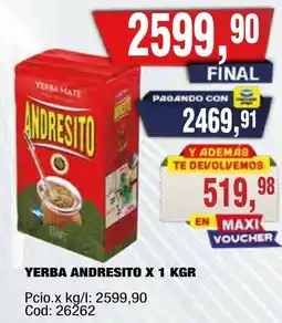 Maxiconsumo Andresito yerba oferta
