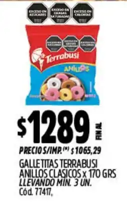 Supermercados Yaguar Terrabusi galletitas anillos clasicos oferta