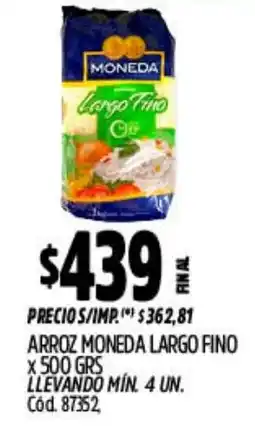 Supermercados Yaguar Moneda arroz largo fino oferta