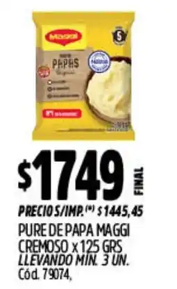 Supermercados Yaguar Maggi pure de papa cremoso oferta