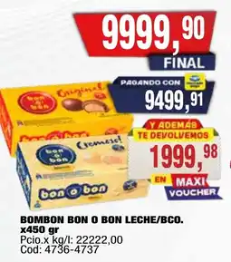Maxiconsumo Bombon bon o bon leche/bco. oferta
