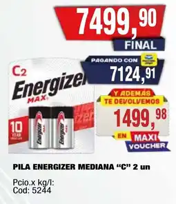 Maxiconsumo Energizer pila mediana "c" oferta
