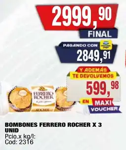Maxiconsumo Ferrero rocher bombones oferta