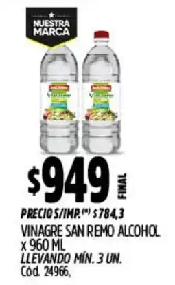 Supermercados Yaguar San remo vinagre alcohol oferta