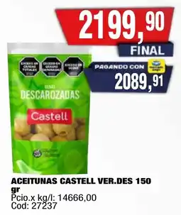 Maxiconsumo Castell aceitunas ver.des oferta