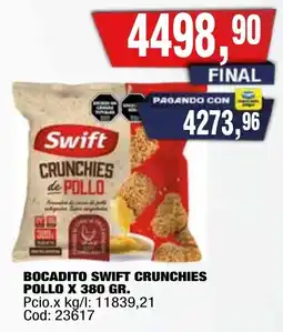 Maxiconsumo Swift bocadito crunchies pollo oferta
