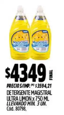 Supermercados Yaguar Magistral detergente ultra limon oferta