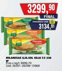 Maxiconsumo Gja.sol milanesas soja t.c oferta