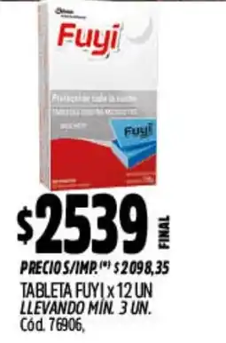 Supermercados Yaguar Fuyí tableta oferta