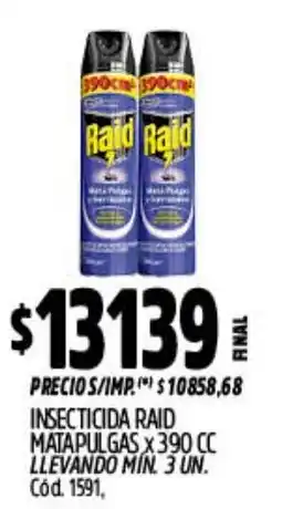 Supermercados Yaguar Raid insecticida matapulgas oferta