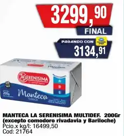Maxiconsumo La serenisima manteca multidef. oferta