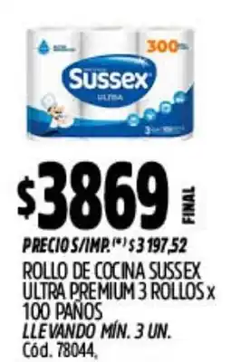 Supermercados Yaguar Sussex ultra rollo de cocina premium oferta
