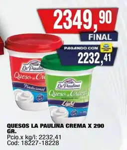 Maxiconsumo La paulina quesos crema oferta
