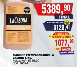 Maxiconsumo La casona fiambre p/emparedados oferta